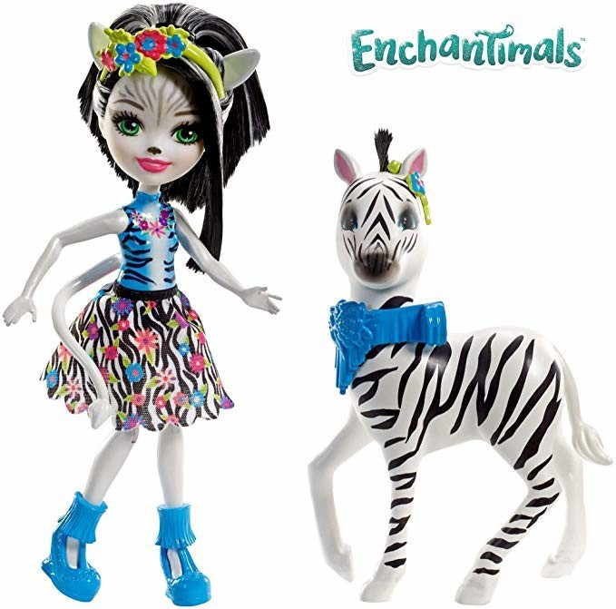 Enchantimals Zelena Zebra & Hoofette 15 cm