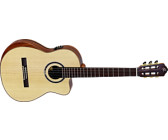 MAX SoloArt Guitare Acoustique Classique avec Support de Guitare et Repose-Pied  - Noir