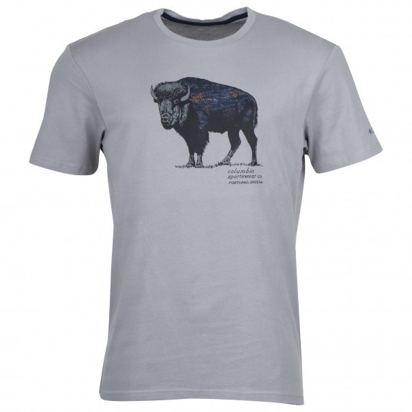 Columbia Men's Muir Pass Short-Sleeve Graphic T-Shirt grey buffalo camo