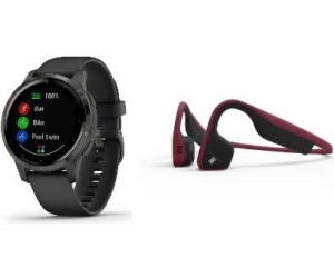 Montre GPS Garmin Vivoactive 4s Gunmetal avec Bracelet Silicone