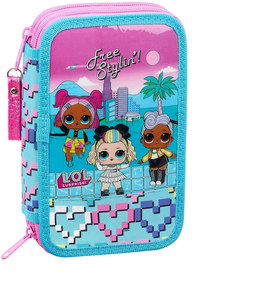Safta 2-Zip pencil case L.O.L. Surprise! Hearts