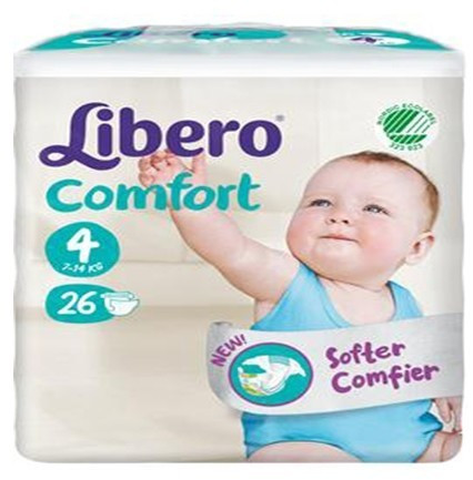 Libero Libero Comfort Size 4 (7-14 kg) 26 pcs.