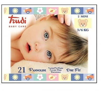 Trudi Baby Care Dry Fit Size 2 Mini (3-6Kg)  21 pcs.