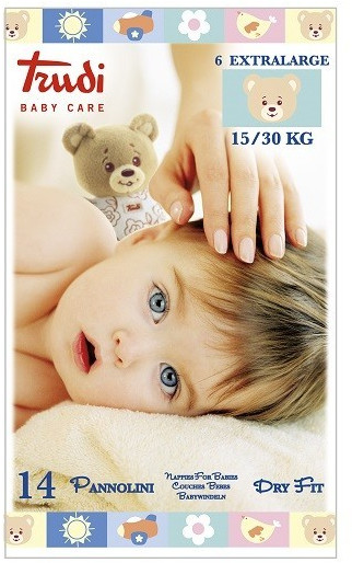 Trudi Baby Care Dry Fit Size 6 XL (15-30Kg)  14 pcs.