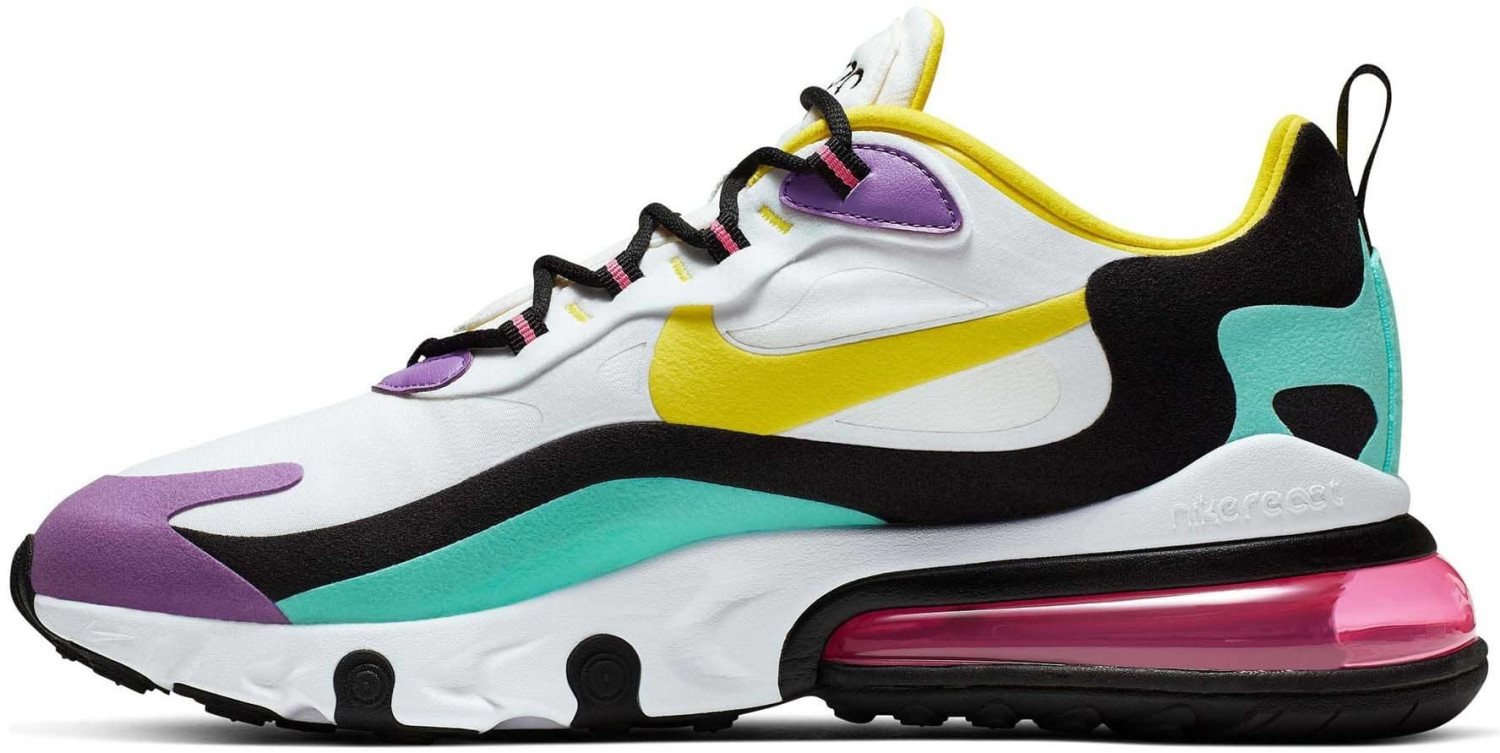 Air max 270 react trainers white dynamic yellow black Clearance
