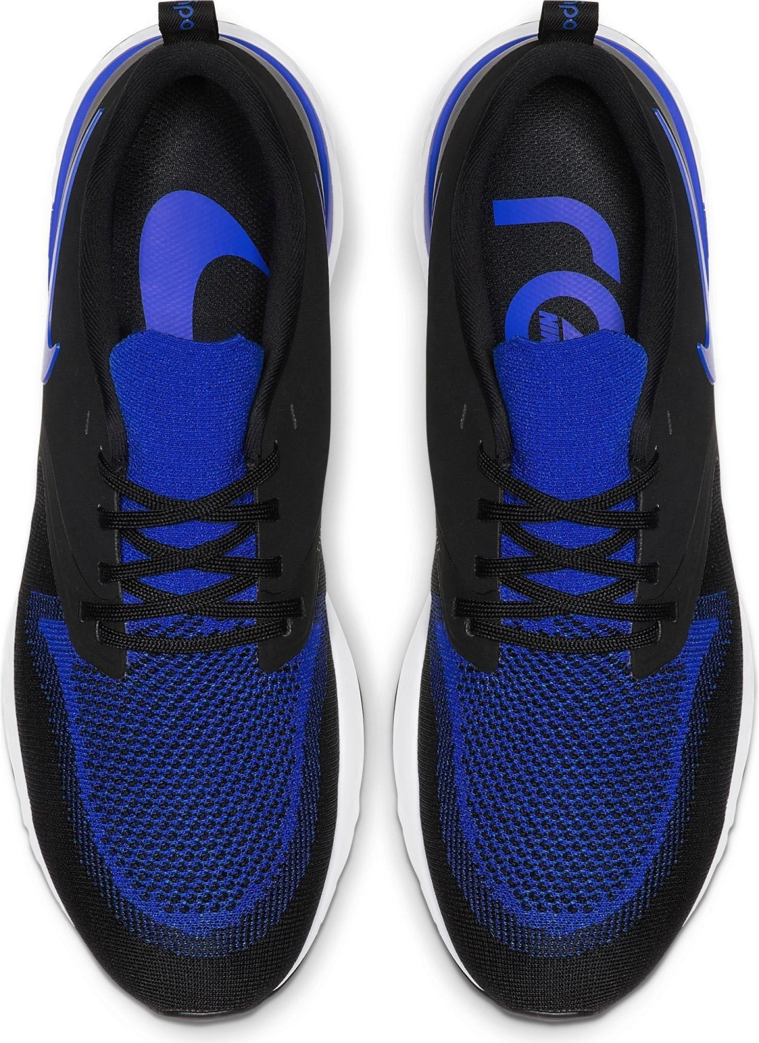 nike odyssey react 2 flyknit black white