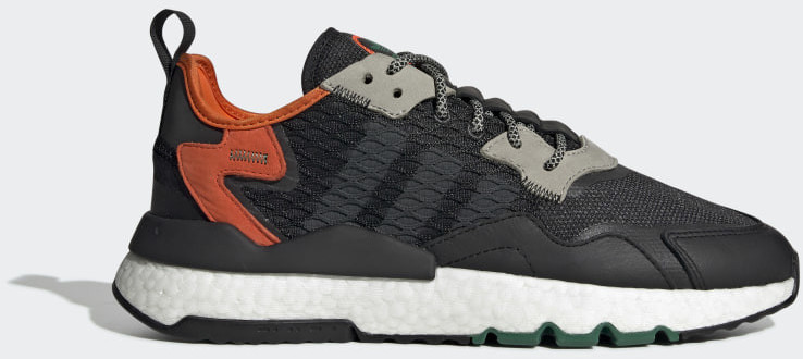 adidas nite jogger black orange