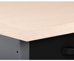 Ondis24 Banco Da Lavoro Harry 170 Cm Rosso | Piano Faggio 28 Mm | 6 Cassetti + Armadio | Portata 520 Kg | Officina Professionale