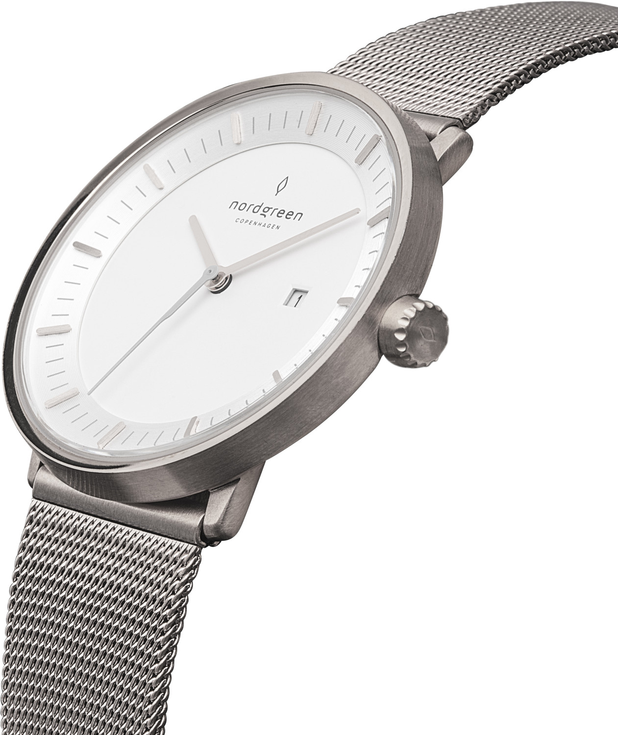 Nordgreen Philosopher 36 mm silver/mesh