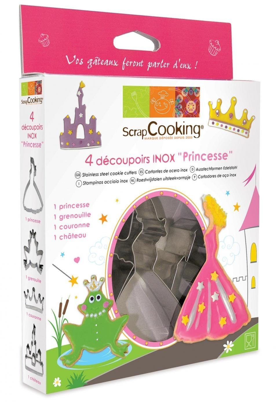 ScrapCooking Boite de 4 découpoirs princesse
