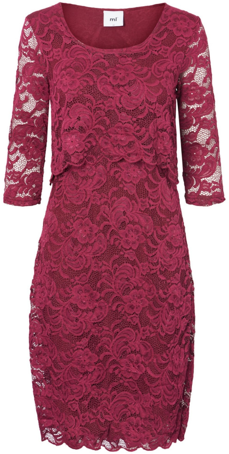 Mamalicious Mlmivane June 3/4 Woven Lace Dress red