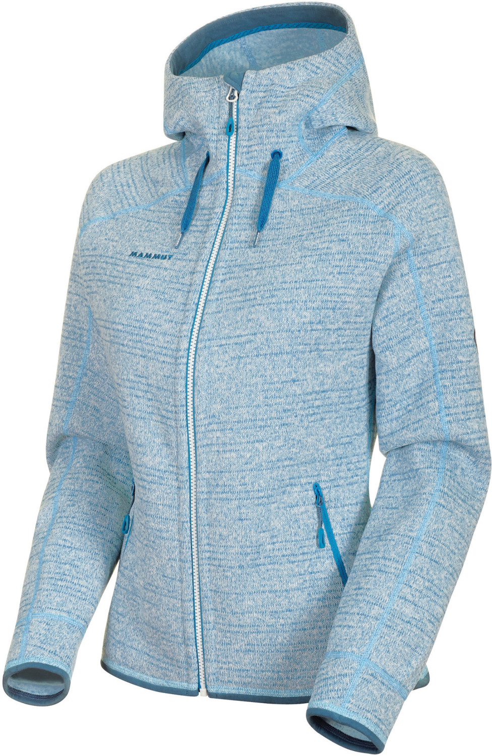 Mammut Arctic Hooded Midlayer Jacket Women bright white-sapphire melange