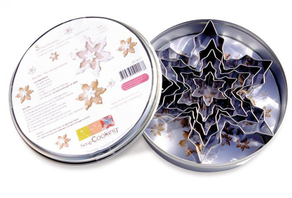 ScrapCooking Boîte de 5 emporte-pièces flocons