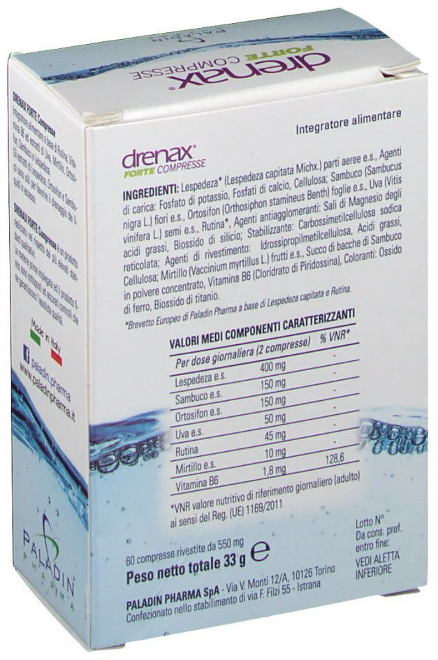 Paladin Pharma Drenax Forte (60 cpr) a € 12,03 (oggi)