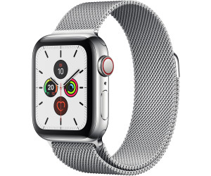 Apple Watch Series 5 GPS + LTE 40mm Edelstahl silber Milanaise 