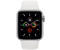 Apple Watch Series 5 GPS + LTE 44mm Aluminium silber Sportarmband weiß