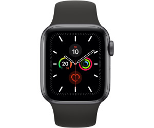 Apple Watch Series 5 GPS + LTE 44mm Aluminium grau Sportarmband schwarz