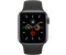 Apple Watch Series 5 GPS + LTE 44mm Aluminium grau Sportarmband schwarz