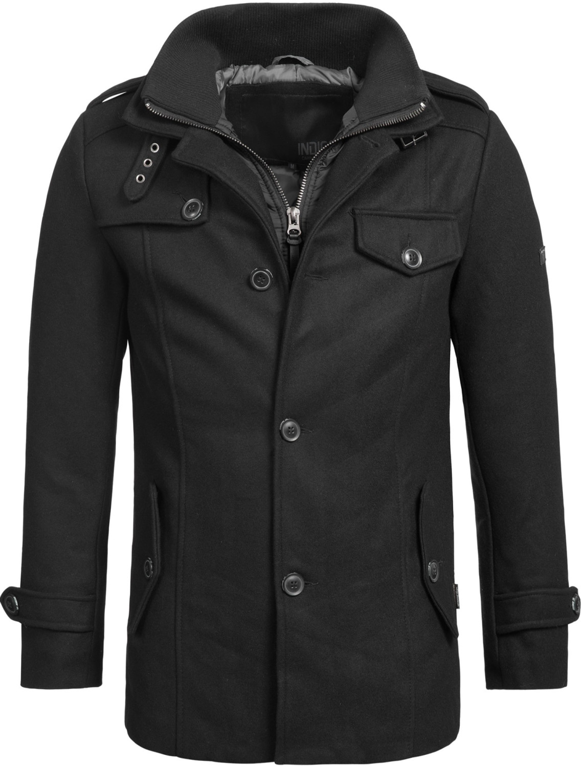 Indicode Wool Coat Brandon black