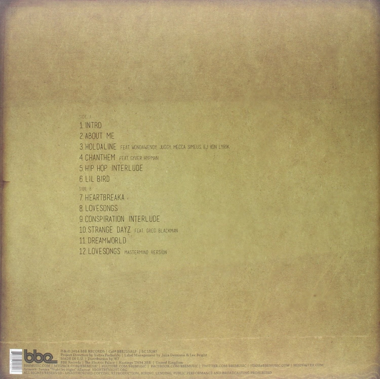 BBE Vaitea  Word Citizen (Vinyl)