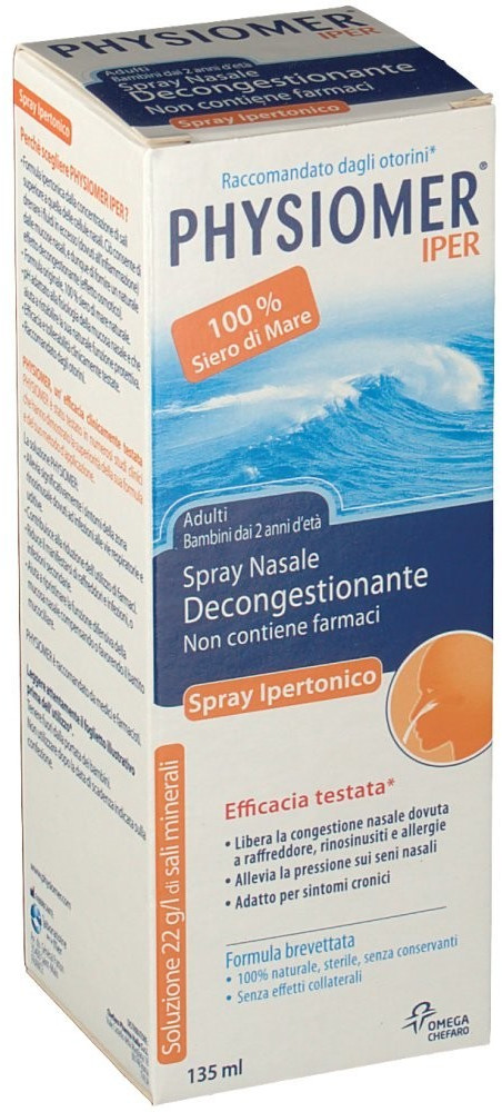 Physiomer Nasal Spray 135 ml de agua de mar hipertónica