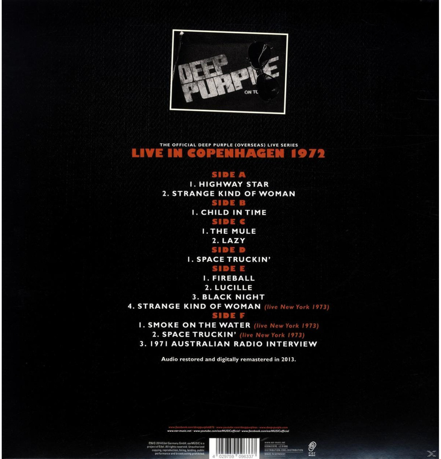Deep Purple - Copenhagen 1972 (Vinyl)