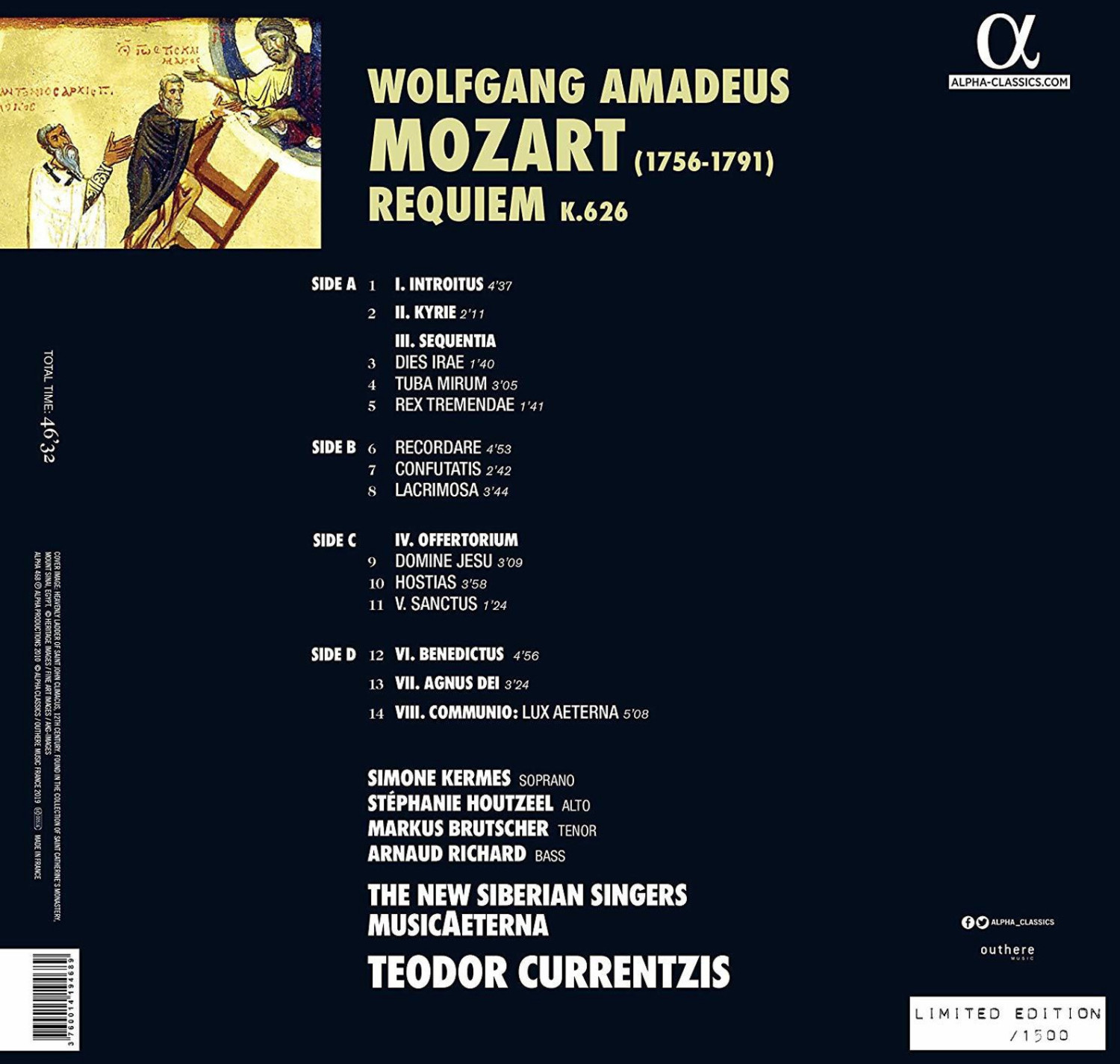 Teodor Currentzis, Musicaeterna, New Siberian Singers - Requiem K 626 (Vinyl)