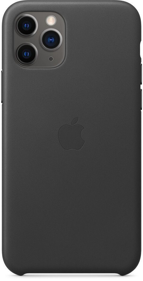 Photos - Case Apple Leather   Black (iPhone 11 Pro)