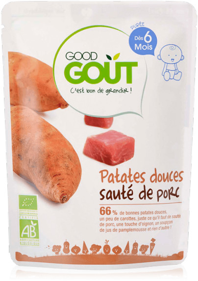 Good Goût Patates douces sauté de porc +6 mois (190 g)