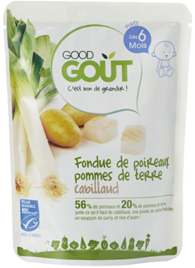 Good Goût Fondue de poireaux pommes de terre Cabillaud +6 mois (190 g)