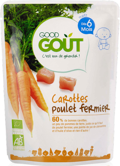 Good Goût Carottes poulet fermier +6 mois (190 g)