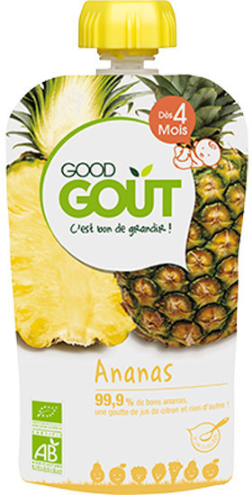 Good Goût Compote bébé ananas +4 mois (120 g)
