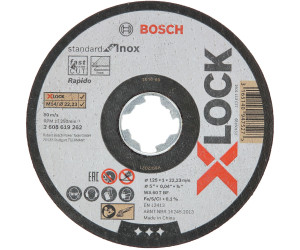 Bosch X-LOCK Trennscheibe 125x1x22,23 mm gerade Standard for Inox 10 Stück 