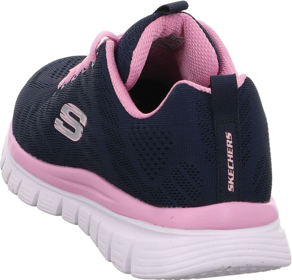 Skechers navy on sale and pink trainers