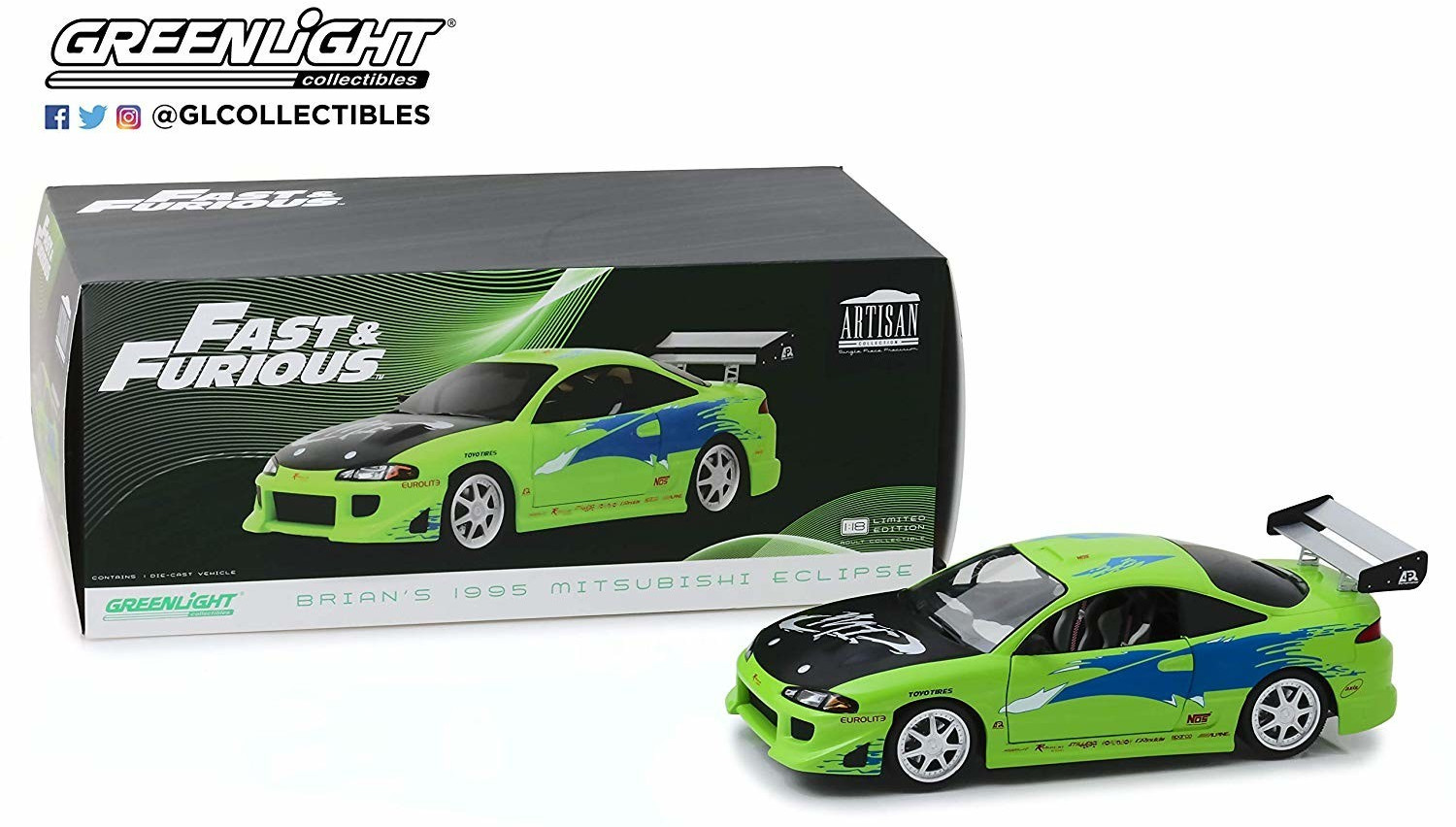 Greenlight Fast and Furious Mitsubishi Eclipse 1995 Artisan Collection 1:18 (19039)