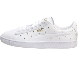 puma basket studs white