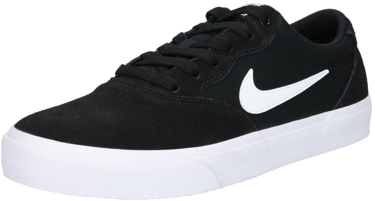 nike sb chron slr suede mix sneakers in white