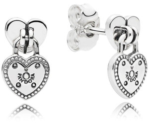 Pandora Heart-shaped Padlock Earrings 