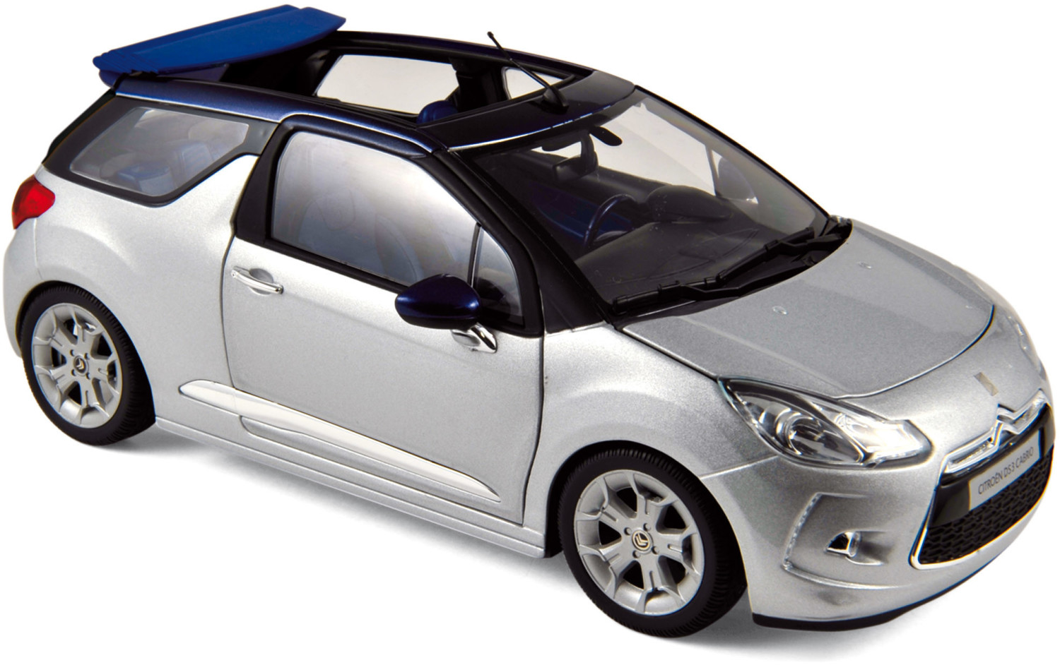 Norev Citroën DS3 Cabrio 2013 aluminium/bleu 1:18 (181548)