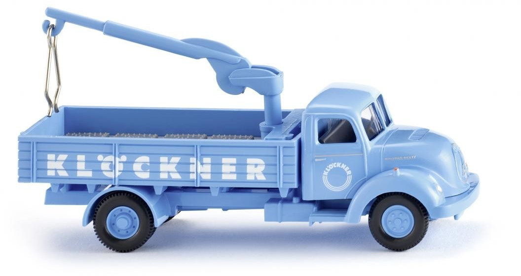 Wiking Camion à plateau avec grue Magirus Sirius « Klöckner » 1:87 (042603)
