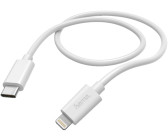 Hama Câble de charge et transfert de données Reflective Bleu USB-C vers Lightning, USB 2.0, plaqué or, 480 MBit/s, 20 V, 3 A, longueur de câble de 1,5 m 
