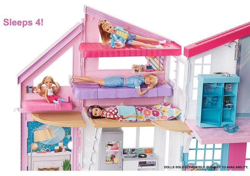 Barbie maison à 2 étages et poupée