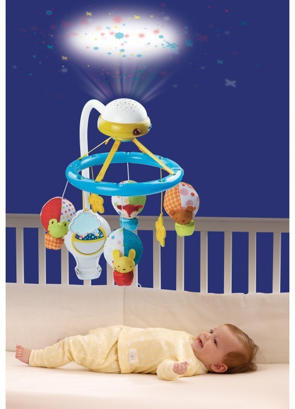 Móvil proyector Noche estrellitas, Carrusel de cuna para bebés, extraíble y  con mando a distancia VTech Baby