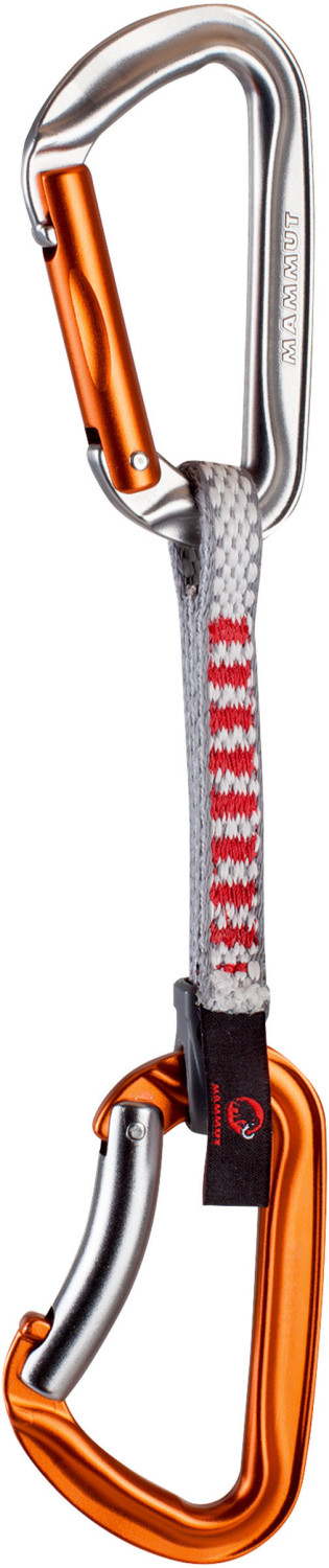 Mammut Wall Key Lock Express Set Straight Gate/Bent Gate silver-orange 10 cm