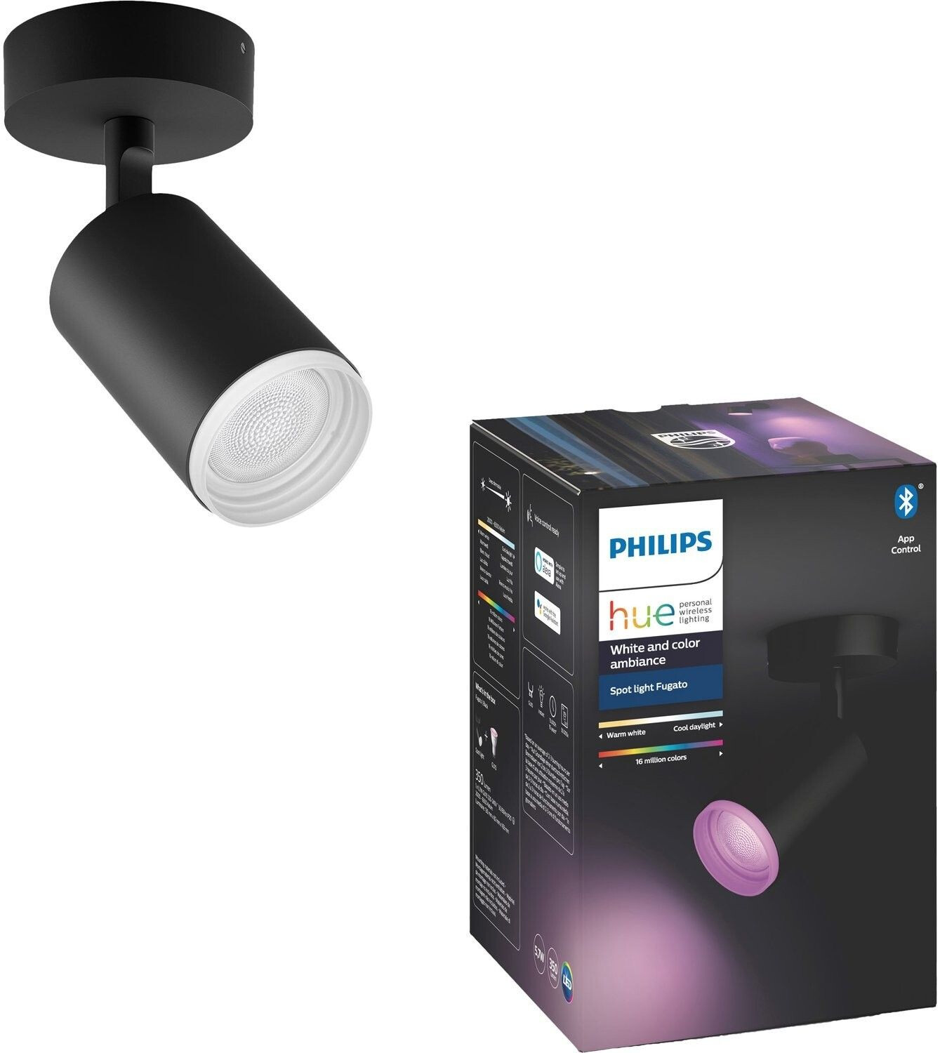 Philips Hue White & Color (50631/30/P7) Preisvergleich ab 76,24 schwarz | Bluetooth bei Ambiance Fugato 1er-Spot €