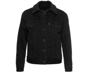 Black denim jacket levis womens outlet