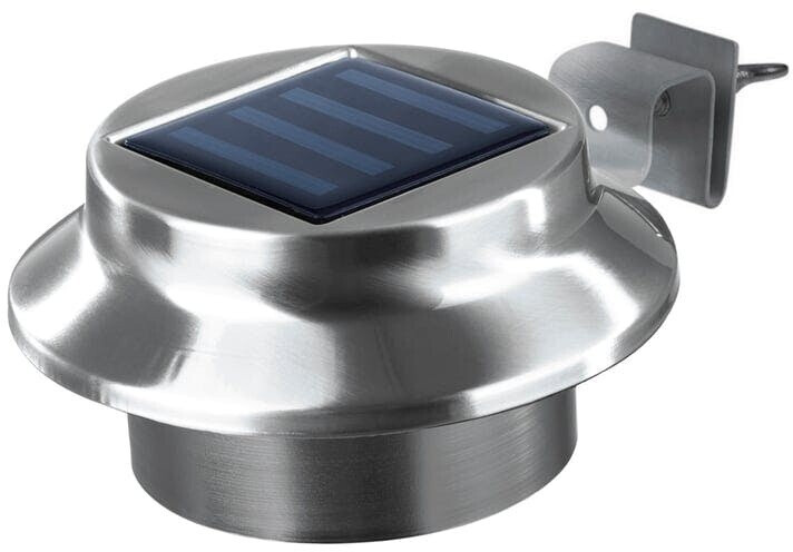 EASYmaxx LED Solar Gutter Light Set of 3 Stainless Steel