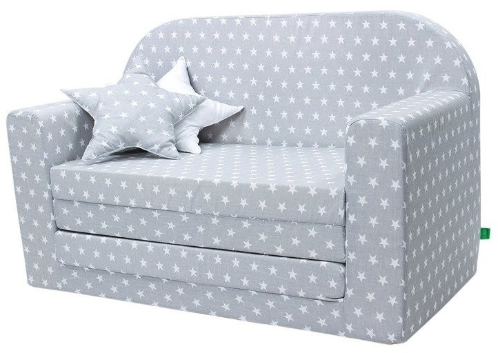 Lulando Canapé enfant Classic gris étoiles