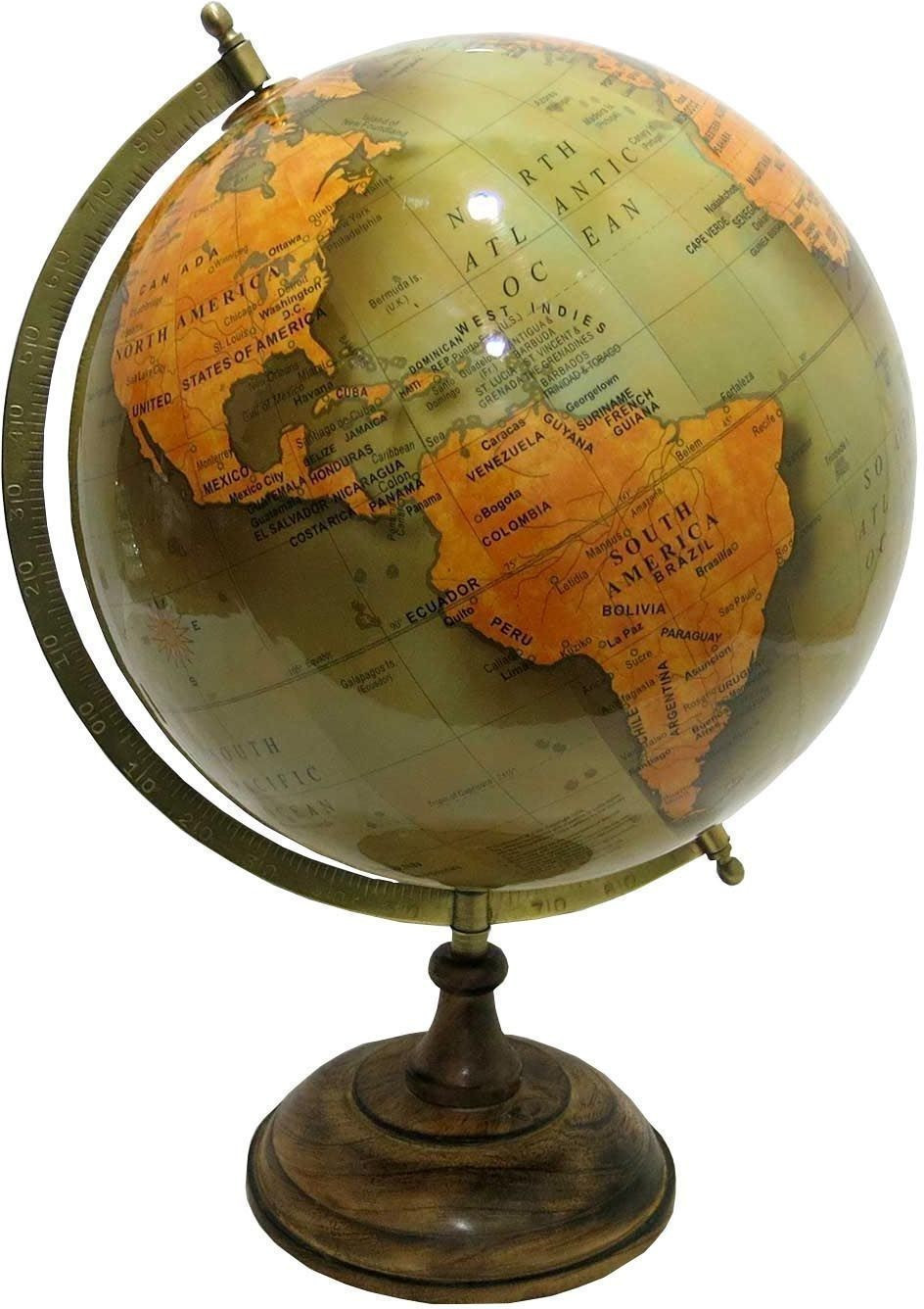 Anticline Globe terrestre socle bois