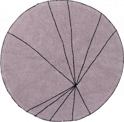 Lorena Canals Rug Round Trace Ø 160cm Wood Rose/Black (C-TRACE-WOOD)